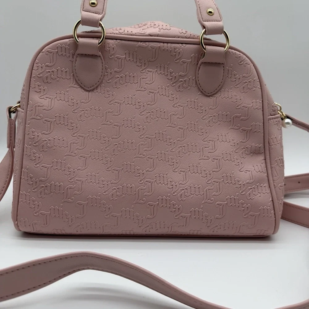 Juicy Couture String Of Pearls Satchel Pink Diamond Handbag Crossbody Bag NWT